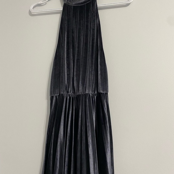 ASOS dress, grey/blue velvet - Picture 2 of 5